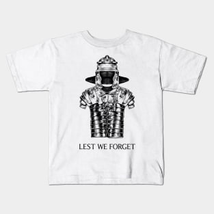 Eternal Remembrance: Lest We Forget the Roman Empire Kids T-Shirt